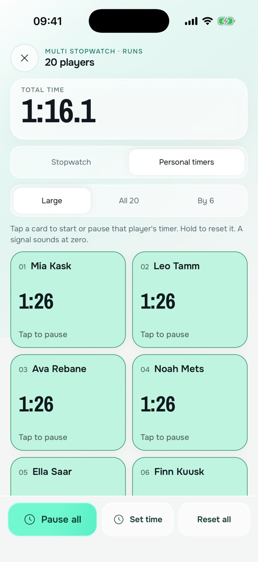 Multi stopwatch